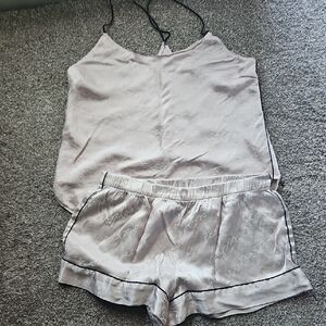 Victoria's Secret Light Pink Satin Pajama Set